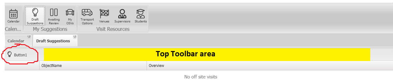 The Form Toolbar and Button