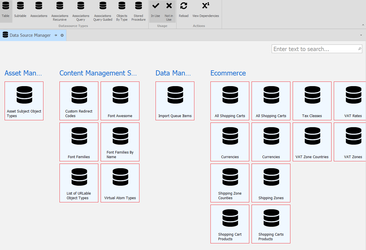 Object Modeller Data Source Manager