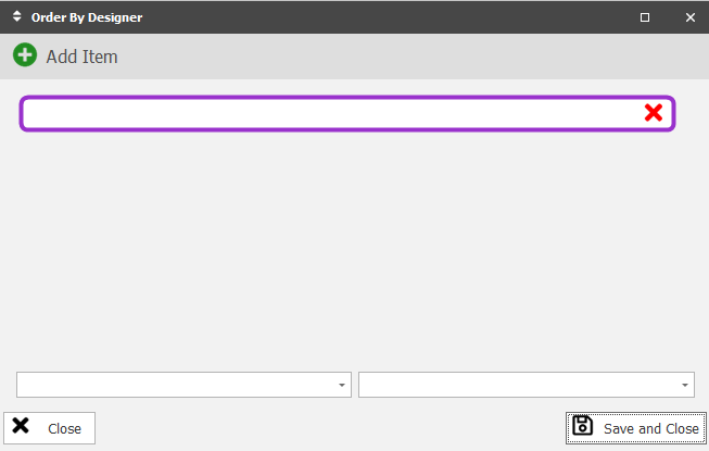 Object Modeller Data Source Order by Build