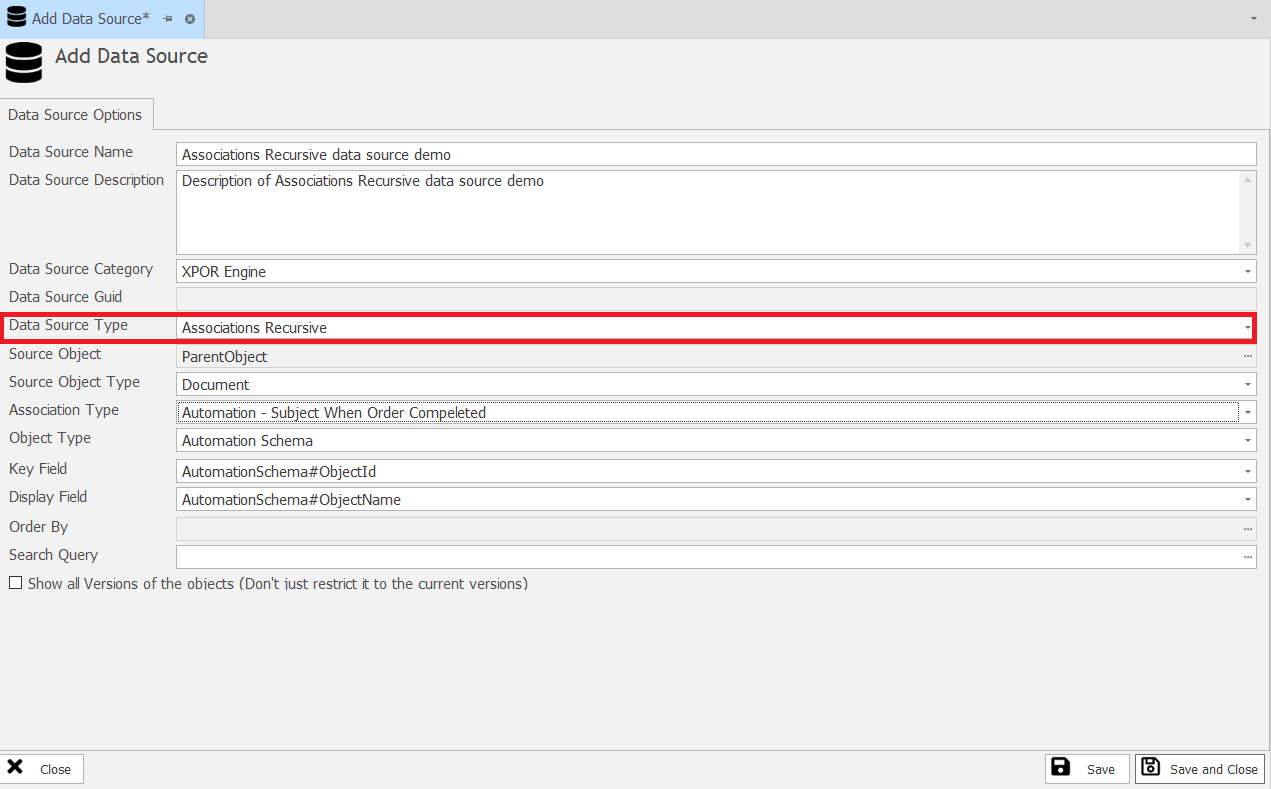 Object Modeller Associations Recursive