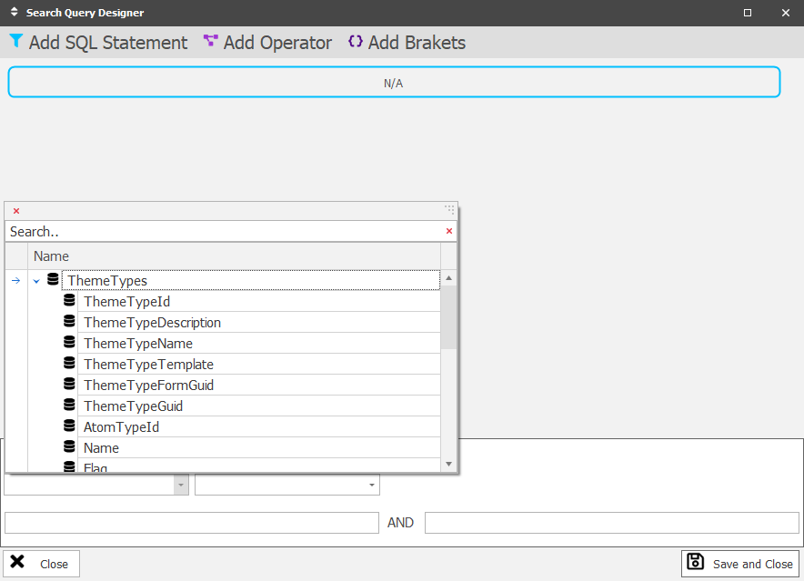 XPOR Data source query designer STATEMENT