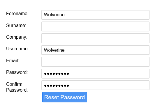 XPOR Password Reset Atom