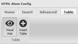 HTML Ribbon Table Tab