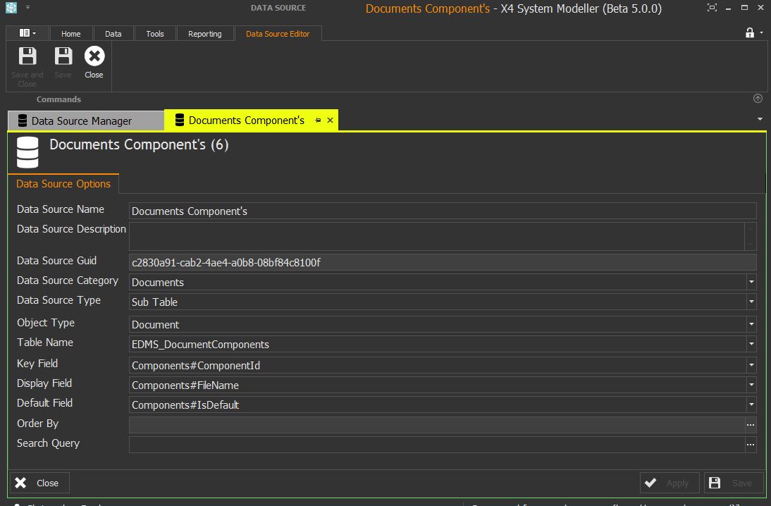 XPOR Data Source interface