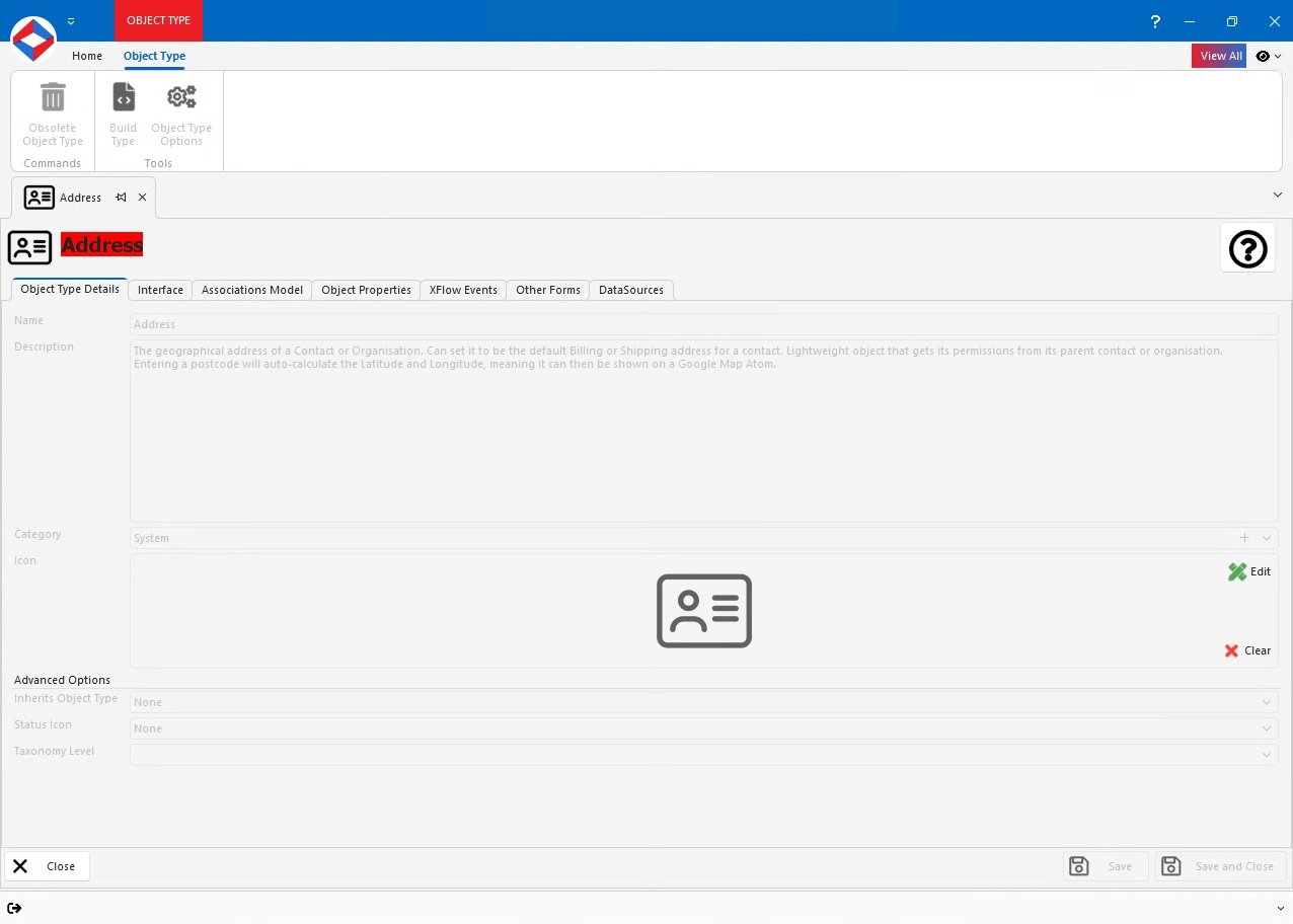 Editing an Address in XPOR System Modeller