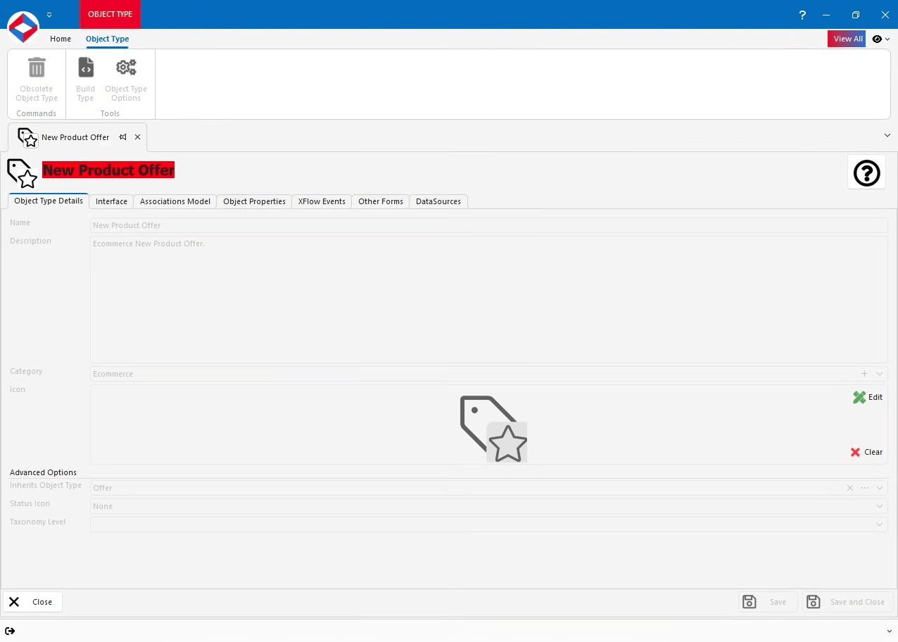 Editing a New Product Offer in XPOR System Modeller