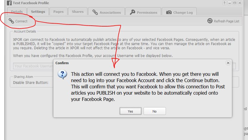 Connect to Facebook1