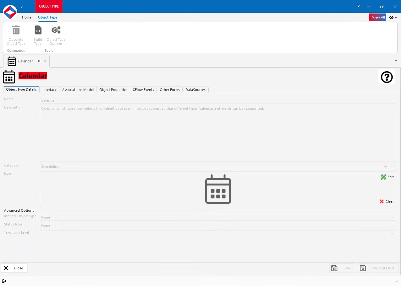 Editing a Calendar in XPOR System Modeller