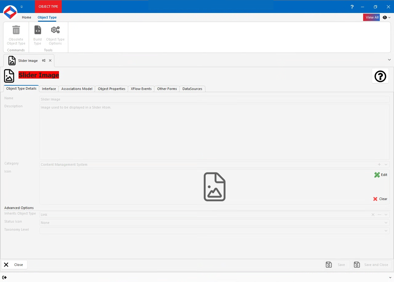 Editing a Slider Image in XPOR System Modeller